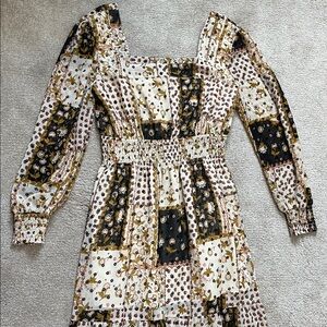 Cupcakes and Cashmere Boho Prairie Women’s Maxi Dress Size Small